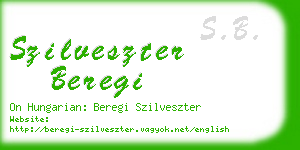 szilveszter beregi business card